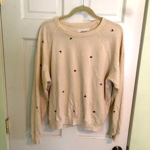 The Great embroidered flower sweatshirt